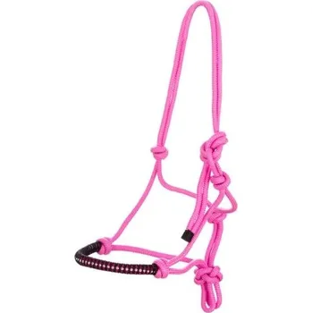 Provazová ohlávka USG Two-Toned růžová SHETTY/PONY