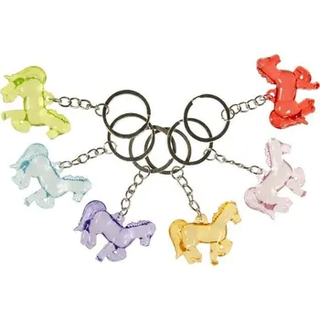 Skleněná klíčenka koně