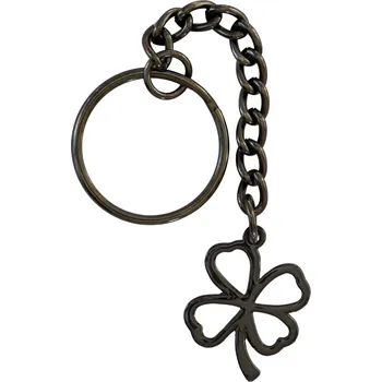 Přívěšek kov čtyřlístek 20x24mm černý