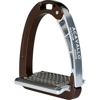 Jezdectví Bezpečnostní třmeny ACAVALLO Arena Aluplus Junior brown