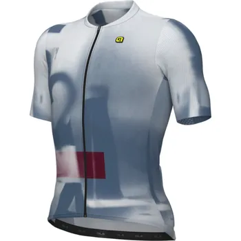 cyklistický dres ALÉ Cyklistický dres s krátkým rukávem - SOUND PR-E - bílá/modrá