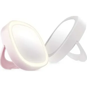 Kosmetické zrcátko Kapesní kosmetické zrcátko s LED světlem Barva: růžová