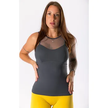 GoldBee Stahující Dlouhý Top Podrží Prsa Uleví Zádům Grey Barva: Grey, Velikost: L