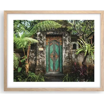 Obraz Obraz plakát na zeď v rámu světlý dub 50x40 krásné dveře foto do obýváku