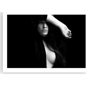 Obraz Plakát bez rámu do obývacího pokoje ložnice 70x50 žena moderní módní obraz