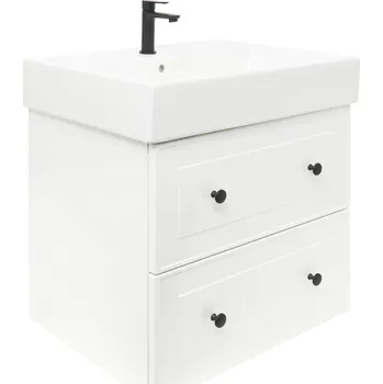 Koupelnový nábytek Koupelnová skříňka s umyvadlem Naturel Forli 80x53x46 cm bílá lesk FORLI80BIUSAT - FORLI80BIUSAT