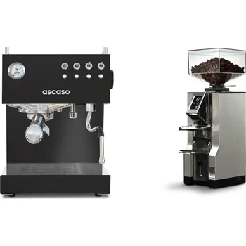 Kávovar Ascaso Steel DUO, Black + Eureka Mignon Libra, CR chrome