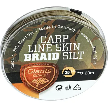 Giants Fishing Návazcová šňůra svlékací Carp Line Skin Braid hnědá 20 m