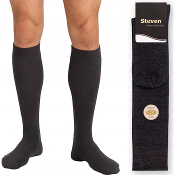 Pánské ponožky Pánské PODKOLENKY dlouhé ponožky do obleku z MERINO vlny *41-43