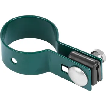 Příslušenství pro plot Strend Pro Svorka EUROSTANDARD, 48 mm, koncovka, zelená, Zn+PVC, RAL6005, pro kulatý sloupek