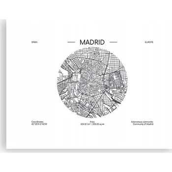 Obraz Obraz plakát do obýváku nebo ložnice 40x30 mapa foto plakáty na zeď bez rámu