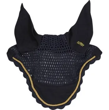 Koňská maska proti hmyzu Čabraka DERBY Cotton blue/gold/blue PONY