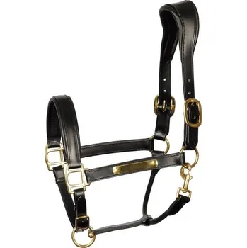 Kožená ohlávka HARRY'S HORSE Anatomic černá FULL