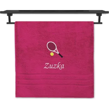 Ručník Ručník se jménem NA PŘÁNÍ purpur 50x100 Tenisová raketa
