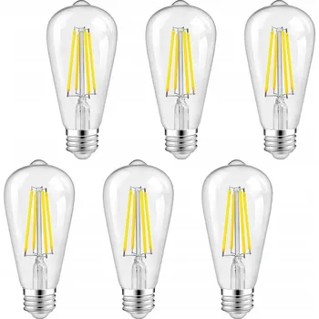 Žárovka ŽÁROVKA E27 LED filament 8W 800lm DEKORATIVNÍ ST64