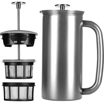 French press French press kávovar PRESS P7 950 ml, stříbrná, broušená nerezová ocel, Espro - doprava zdarma od 2999 Kč