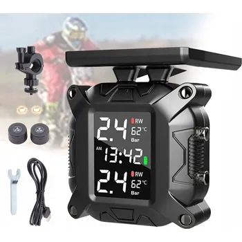 Autoelektronika Bezdrátový LCD TPMS senzor tlaku a teploty pneumatik pro motocykl