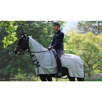 Deka pro koně Jezdecká deka síťovaná BUCAS Buzz-Off Riding blue 145cm