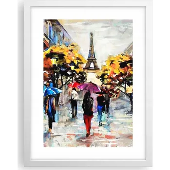 Obraz Obraz plakát v bílém rámu do obýváku 30x40 foto plakáty na zeď s motivem města