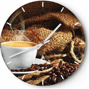 Hodiny Nástěnné hodiny do kuchyně 30x30 Gastronomie Skleněné hodiny do obýváku Tiché