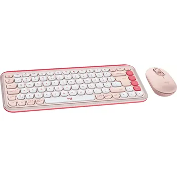 Klávesnice Logitech Pop Icon Combo myš a klávesnice Rose US 920-013142
