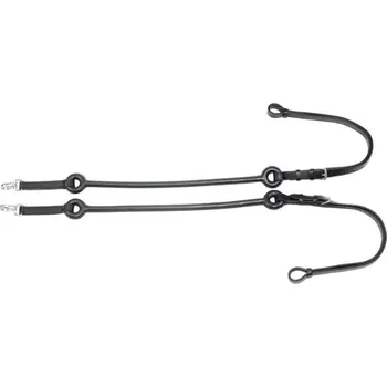 Vyvazovačky UMBRIA EQUITAZIONE kožené s elastickou částí černé FULL