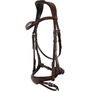 Uzdečka BR Longridge s anatomickým nánosníkem oak/silver COB