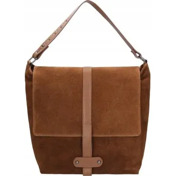 Kabelka Wojas kabelka z pravé kůže hnědá