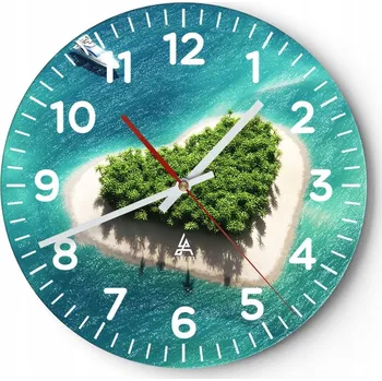 Hodiny Kuchyňské nástěnné hodiny 30x30 Krajina Moderní Skleněné hodiny do obýváku Tiché