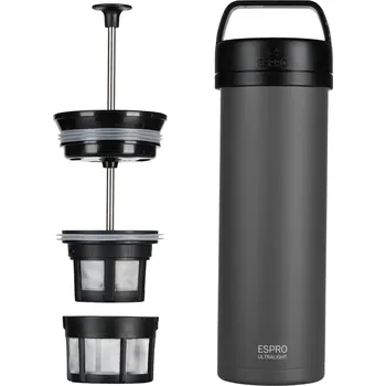 French press French press kávovar ULTRALIGHT PRESS P0 470 ml, šedá, nerezová ocel, Espro - doprava zdarma od 2999 Kč