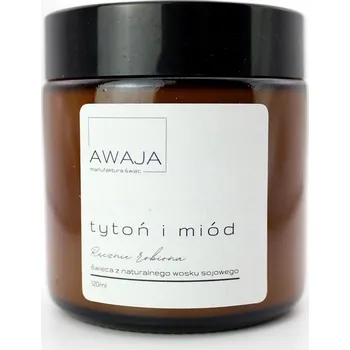 Svíčka Sójová svíčka tabák a med – vonná, ručně dělaná, 120 ml, dárek