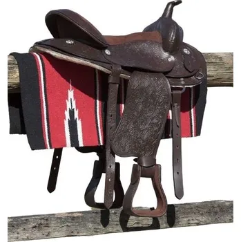 Westernová podsedlová deka WESTRIDE Navajo Cotton červená/černá/bílá