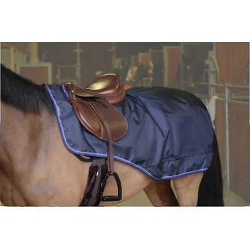 Deka pro koně Nepromokavá bederní deka EQUITHEME Tyrex Coolmax 1680D tmavě modrá 140cm