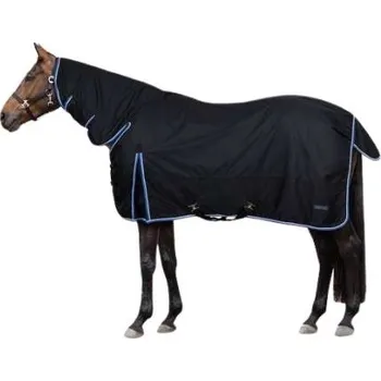 Deka pro koně Lehká výběhová deka HORZE Glasgow s krkem 0g modrá 125cm