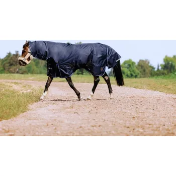 Deka pro koně Výběhová deka EQUITHEME Classic 1200D 100g tmavě modrá 150cm