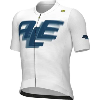 cyklistický dres ALÉ Cyklistický dres s krátkým rukávem - SAUVAGE PR-E - bílá/modrá M