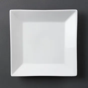 Talíř Olympia čtvercové talíře Whiteware se širokým okrajem 250mm 6 ks