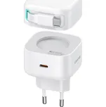 USAMS US-CC202 sada adaptéru s portem USB-C a výsuvného kabelu USB-C - 35W - bílá