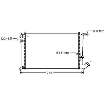Chladič motoru LKQ Chladič vody 16.15.502