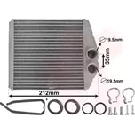 VAN WEZEL Výměník tepla - vnitřní vytápění VAW 37006354