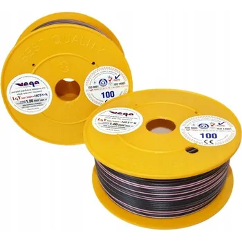 elektrický kabel Kabel LGY/H05V-K 1,00 mm2 100 m Černo-Růžový