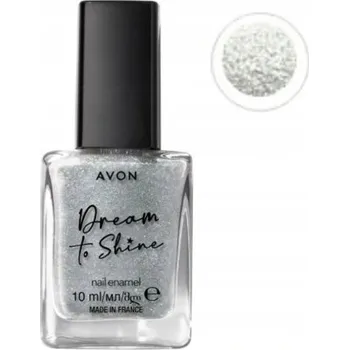 Přípravek na nehty AVON lak na nehty Dream to Shine 3D BEAMING MOON stříbrný