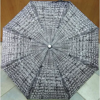 Deštník Perletti 25839 černobílý skládací deštník