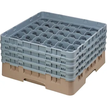 Příslušenství pro myčku Cambro 36místné košíky Camrack béžové – Max. výška skla 215mm