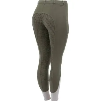 Jezdecké kalhoty Dámské jezdecké rajtky HORZE Felicia full grip zelené (34)