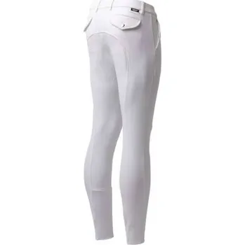 Jezdecké kalhoty Pánské jezdecké rajtky HORZE Grand Prix bílé full grip (48)