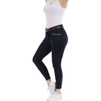 Jezdecké kalhoty Dámské jezdecké rajtky EQUITHEME Originals Claudine full grip navy blue (38)