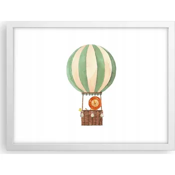 Obraz Obraz plakát v bílém rámu do obýváku 40x30 balon foto plakáty na zeď