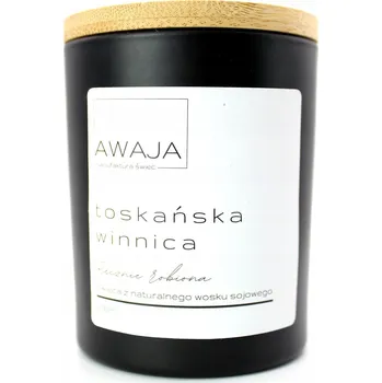 Svíčka Sójová svíčka Toskánská vinice – černá, vonná, ruční výroba, dárek