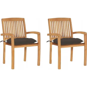 Zahradní židle VidaXL dřevěná šedá